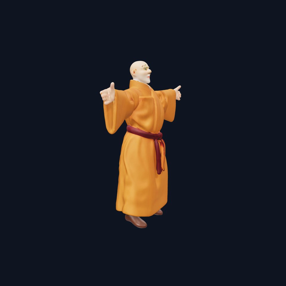 Monk Robe Figure model pack viewer poster