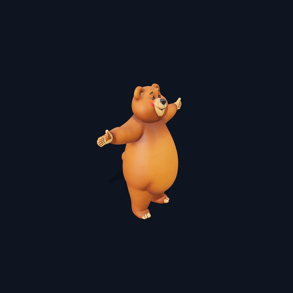 Charming Teddy Bear model pack viewer poster