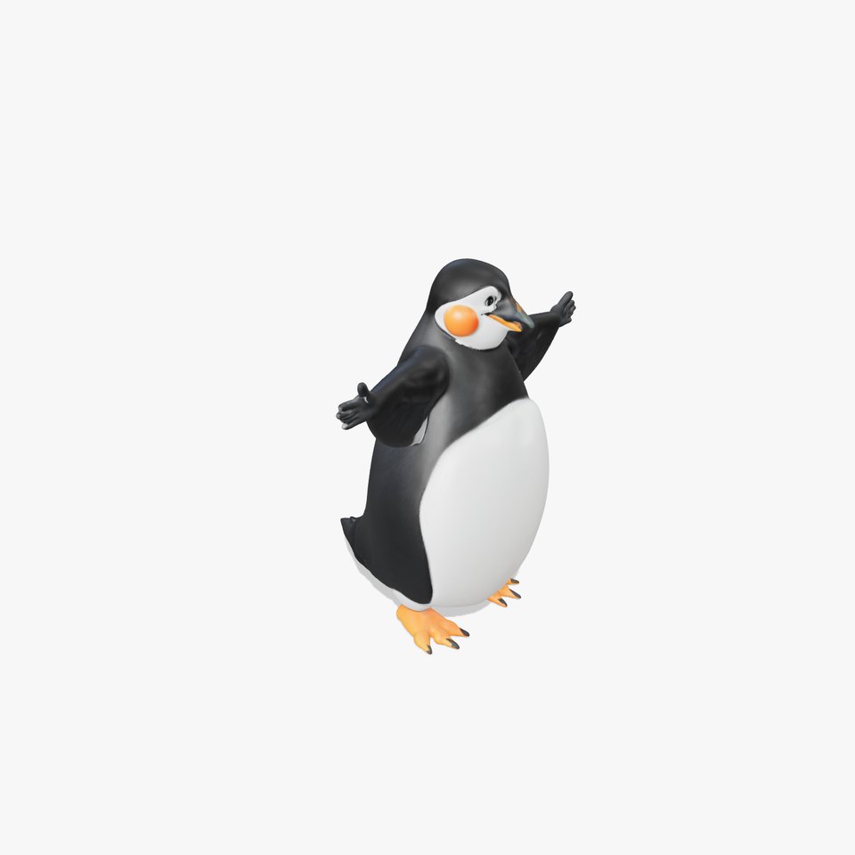 Joyful Penguin Character model pack viewer poster