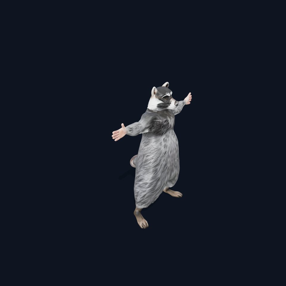 Grey Raccoon Fur model pack viewer poster