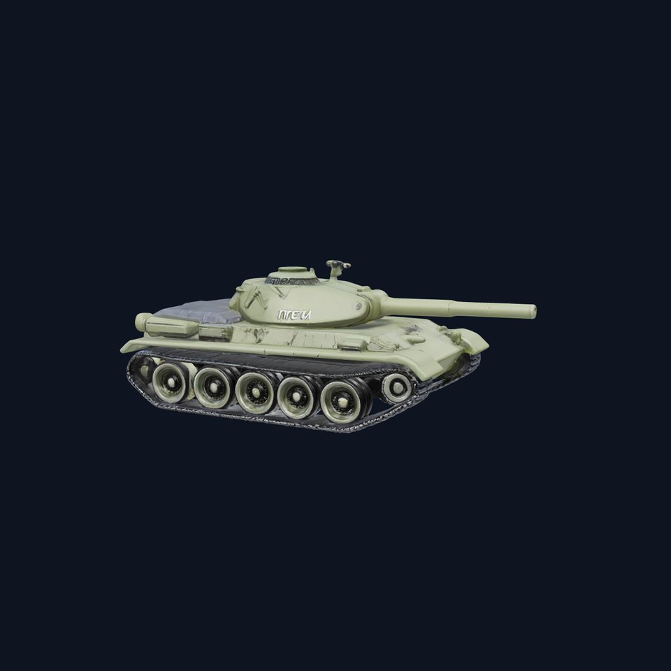 Olive Green Battle Tank model pack viewer poster