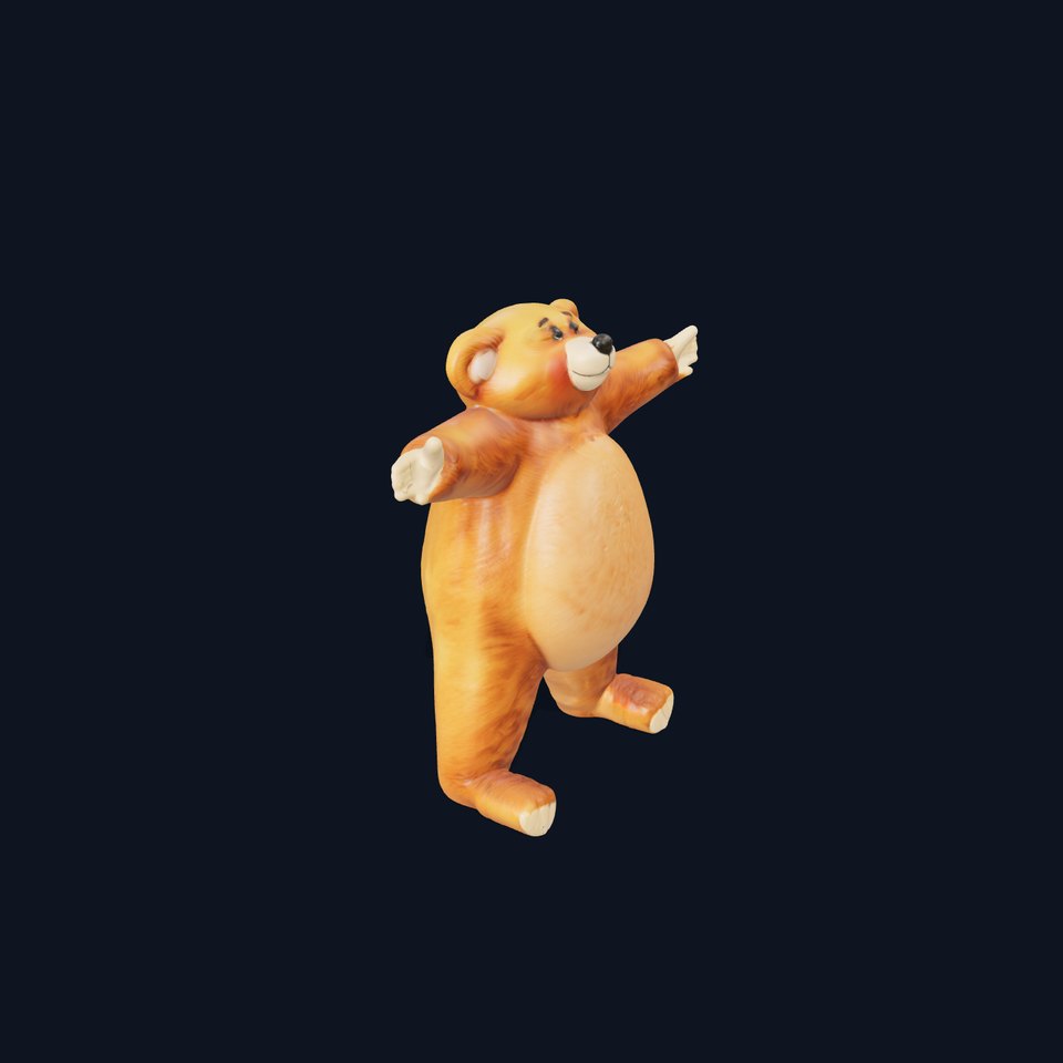 Cuddly Orange Bear model pack viewer poster