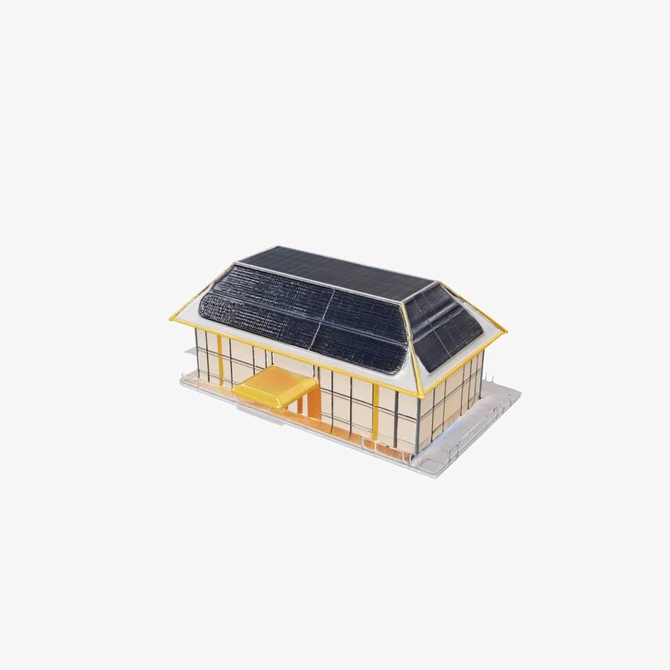 Modern Solar House model pack viewer poster