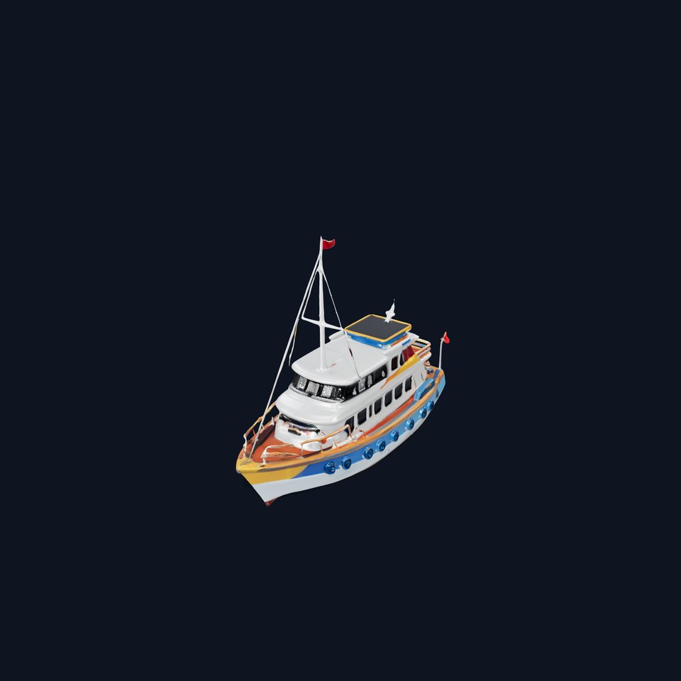 Colorful Yacht model pack viewer poster