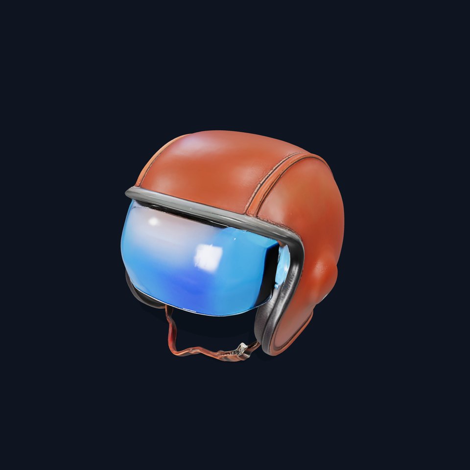 Vintage Brown Helmet model pack viewer poster