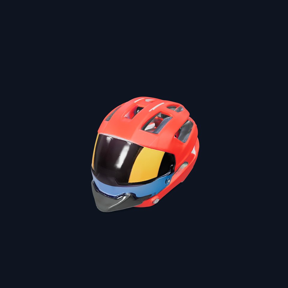 Red Sport Helmet model pack viewer poster