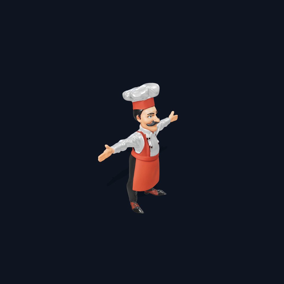 Charming Chef Character model pack viewer poster