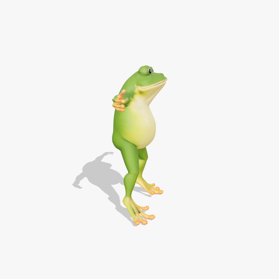 Green Frog Character model pack viewer poster
