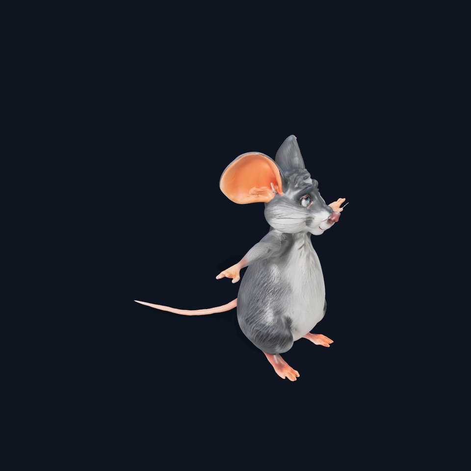 Animated Grey Mouse model pack viewer poster