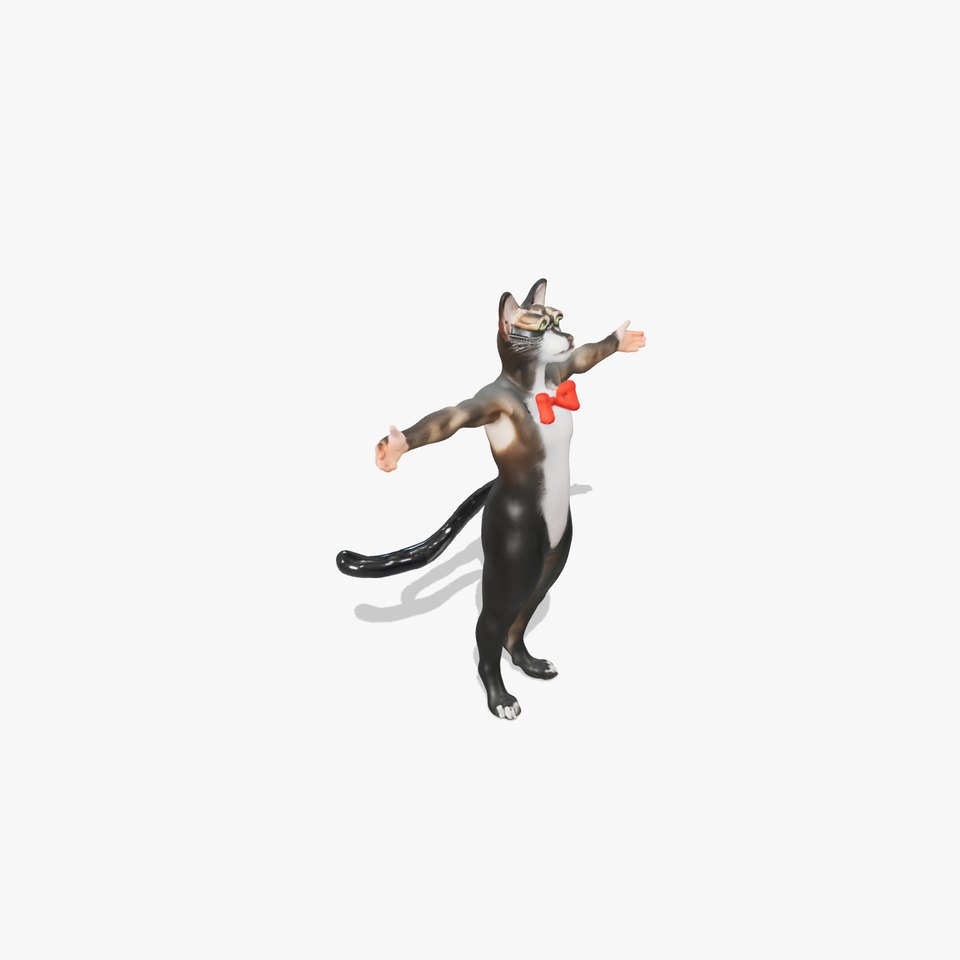 Elegant Cat Character model pack viewer poster