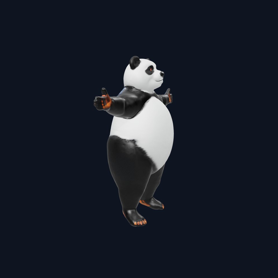 Charming Panda Character model pack viewer poster