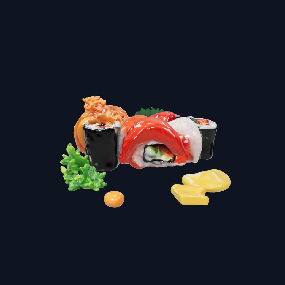 Deluxe Sushi Platter model pack viewer poster