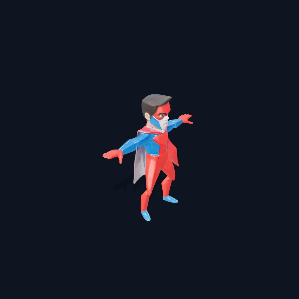 Colorful Superhero Character model pack viewer poster