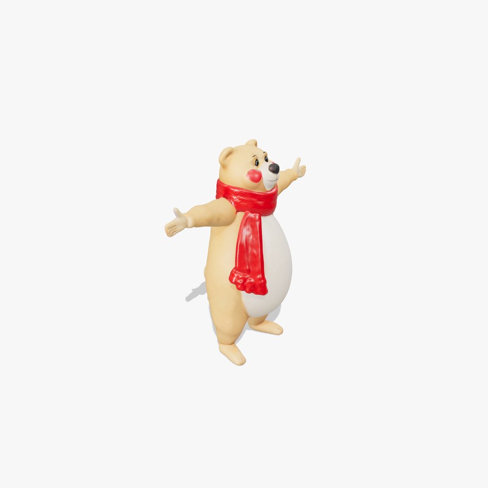 Cozy Bear Red Scarf model pack viewer poster