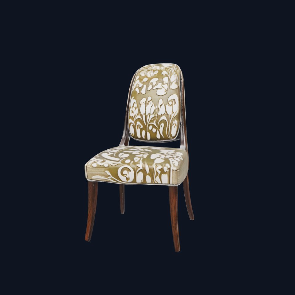 Elegant Floral Chair model pack viewer poster