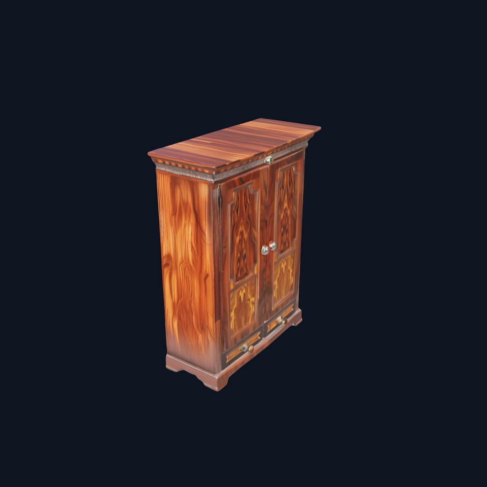 Vintage Wooden Cabinet model pack viewer poster