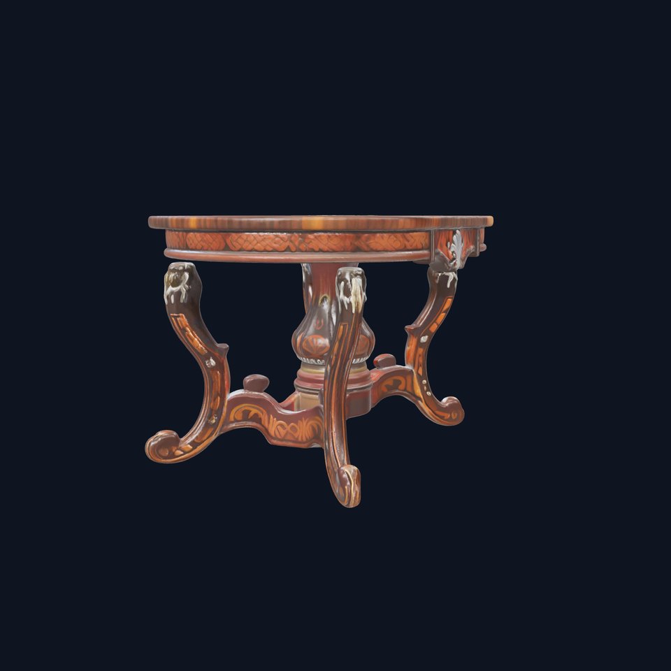 Antique Walnut Table model pack viewer poster