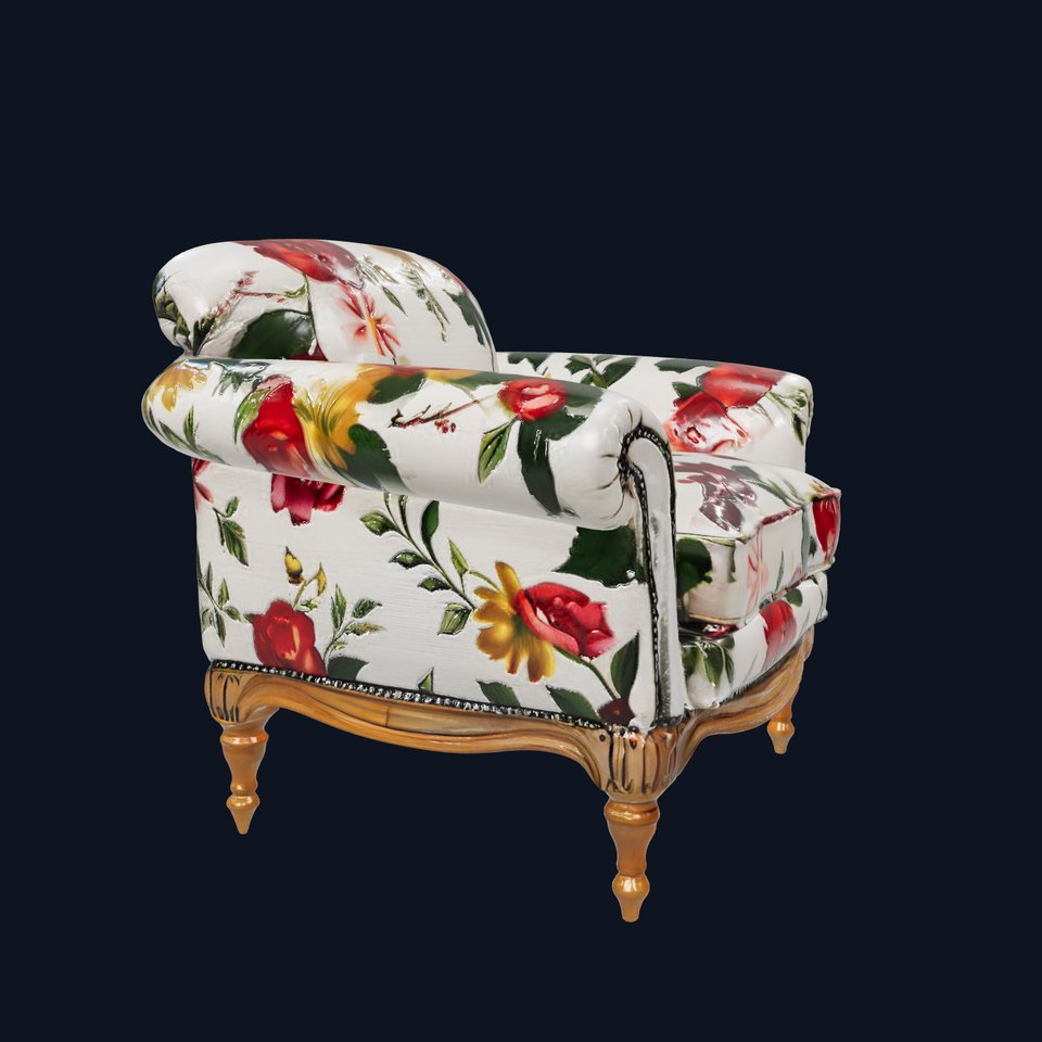 Floral Armchair Elegance model pack viewer poster