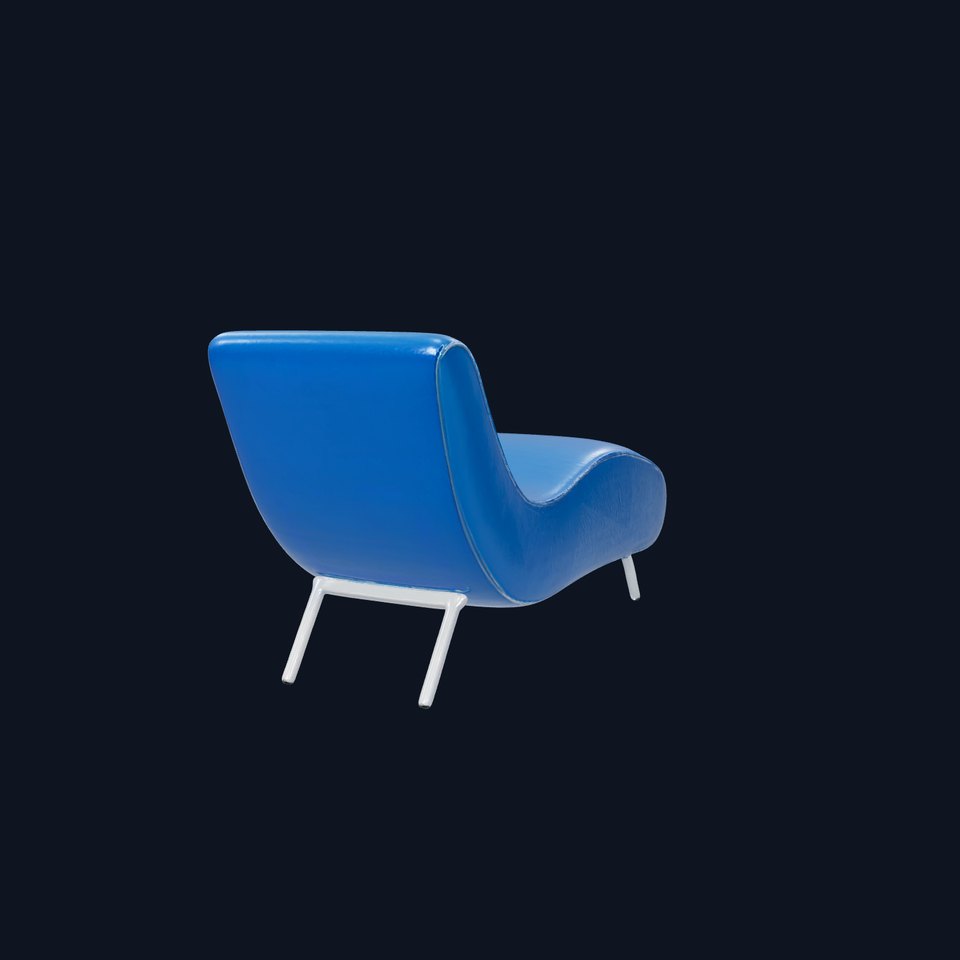 Sleek Blue Chaise model pack viewer poster