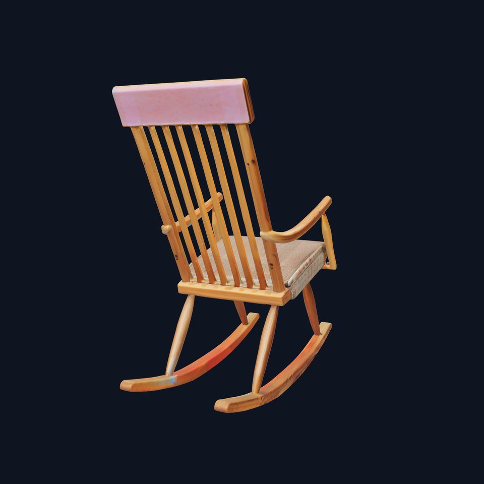 Classic Wooden Rocking Chair model pack viewer poster