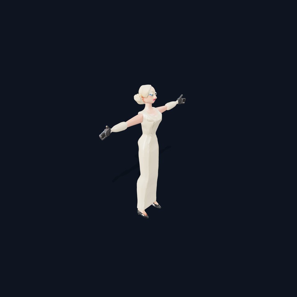 Glamorous Gold Dress model pack viewer poster