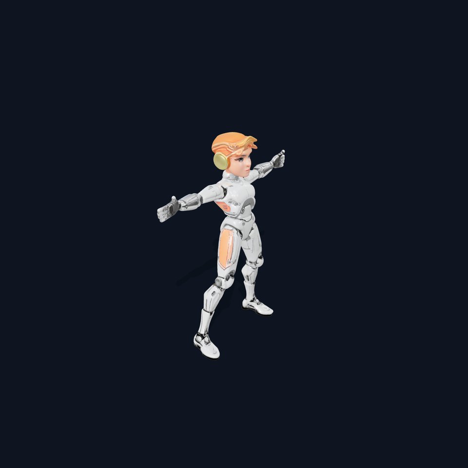 Futuristic Silver Robot model pack viewer poster