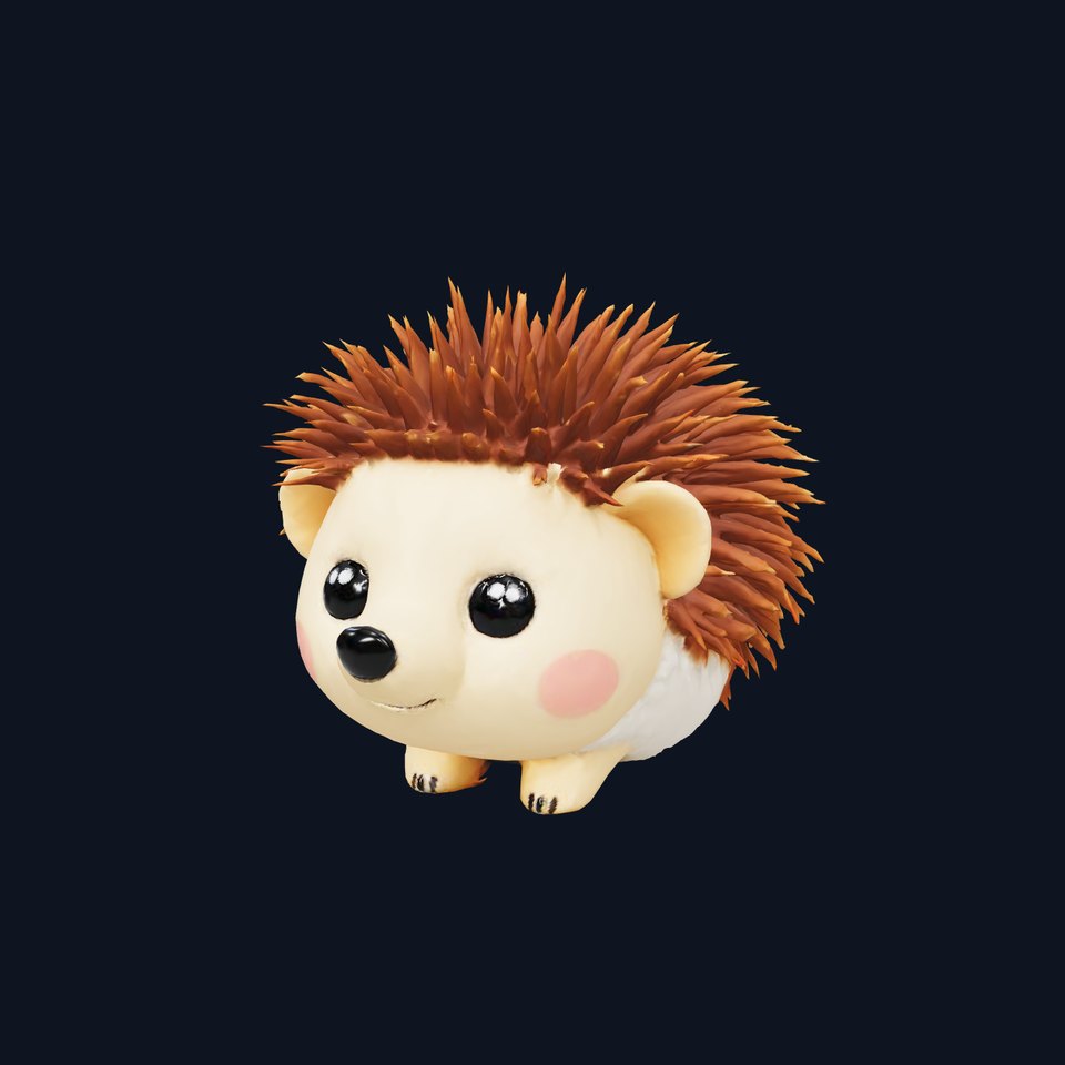 Cute Hedgehog Character model pack viewer poster