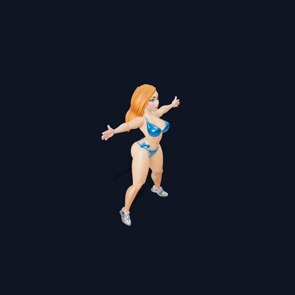 Blue Bikini Character model pack viewer poster