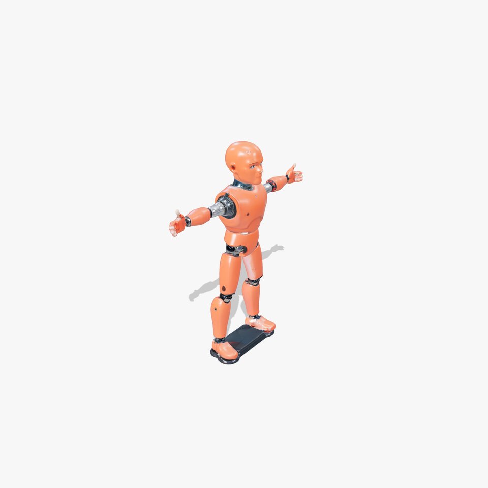 Orange Robot Mannequin model pack viewer poster
