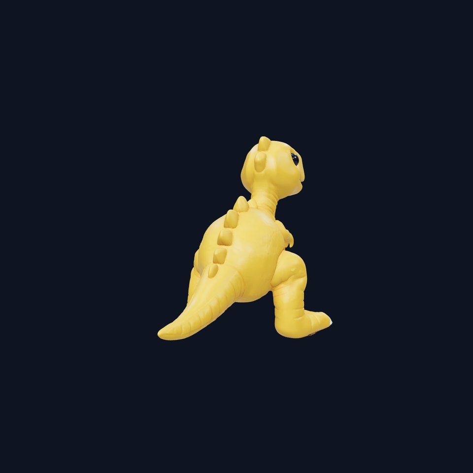 Cheerful Yellow Dinosaur model pack viewer poster
