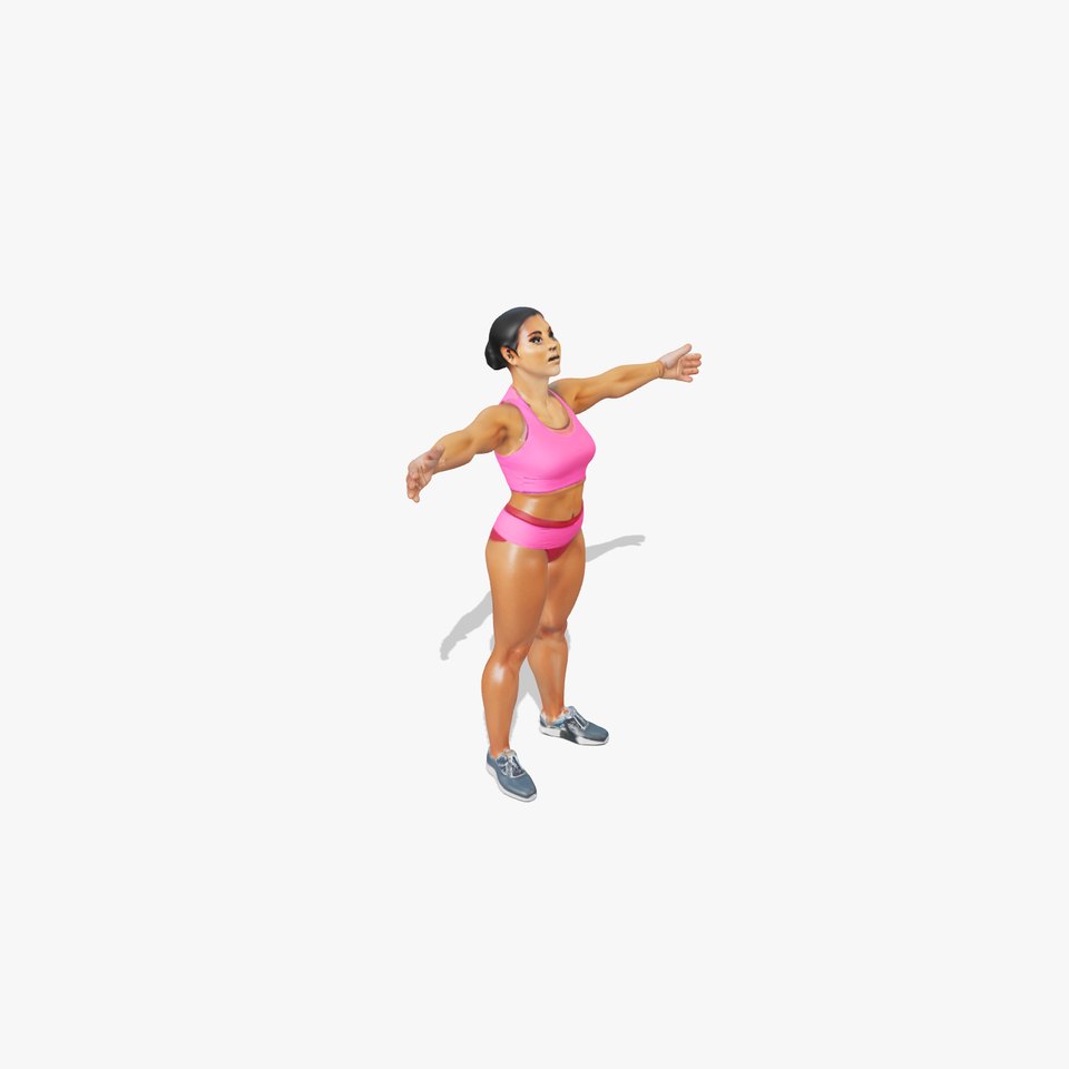 Athletic Female Fitness Outfit model pack viewer poster