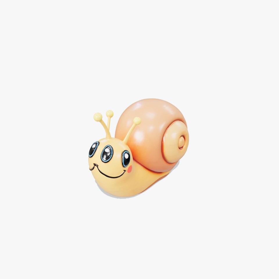 Smiling Snail Figurine model pack viewer poster