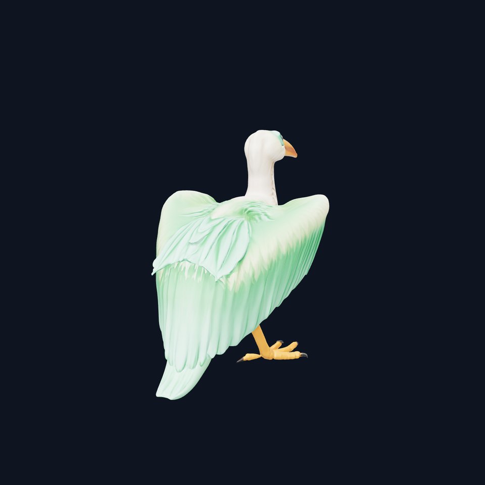 Pastel Feathered Bird model pack viewer poster