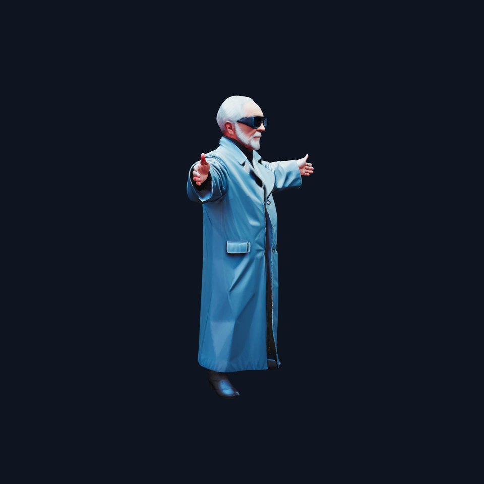 Futuristic Scientist Coat model pack viewer poster