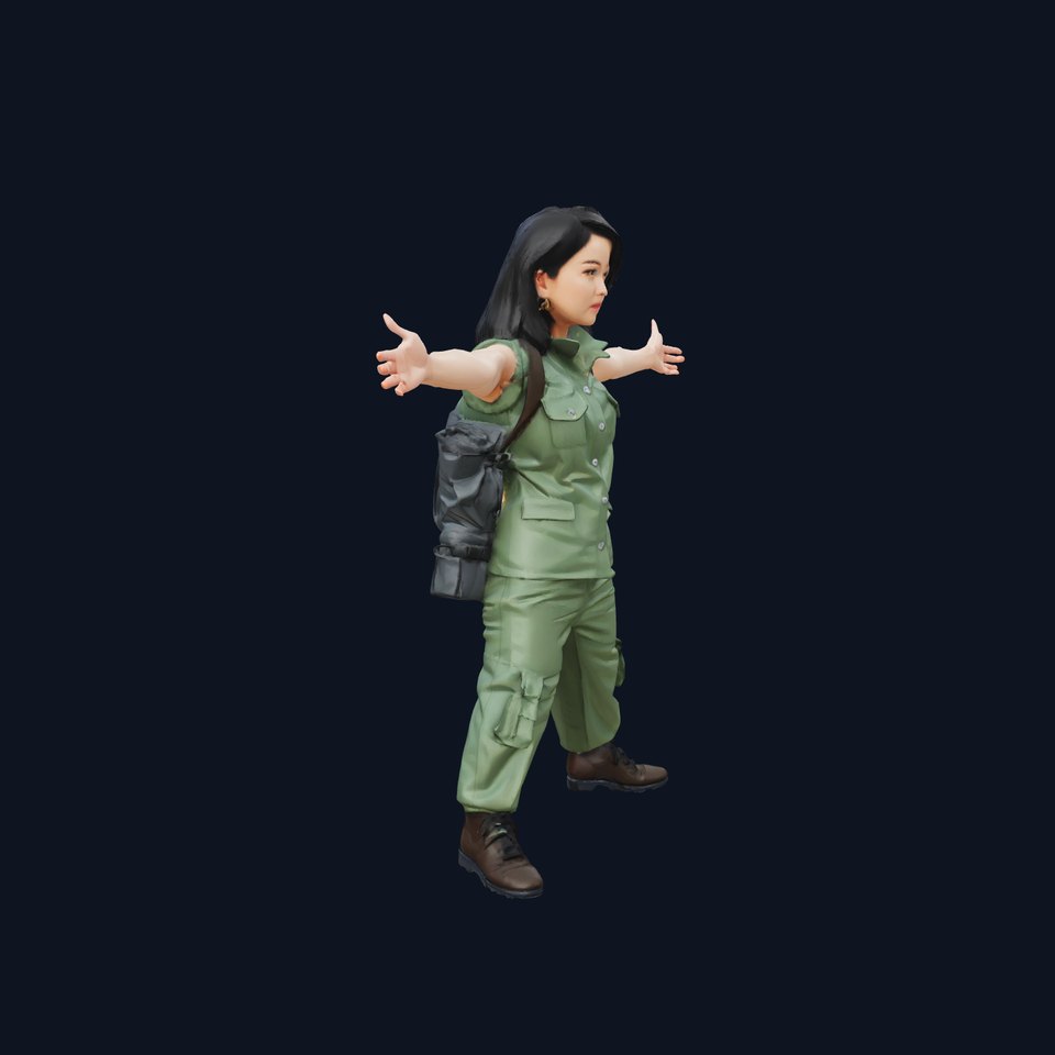 Adventurer Outfit Green model pack viewer poster