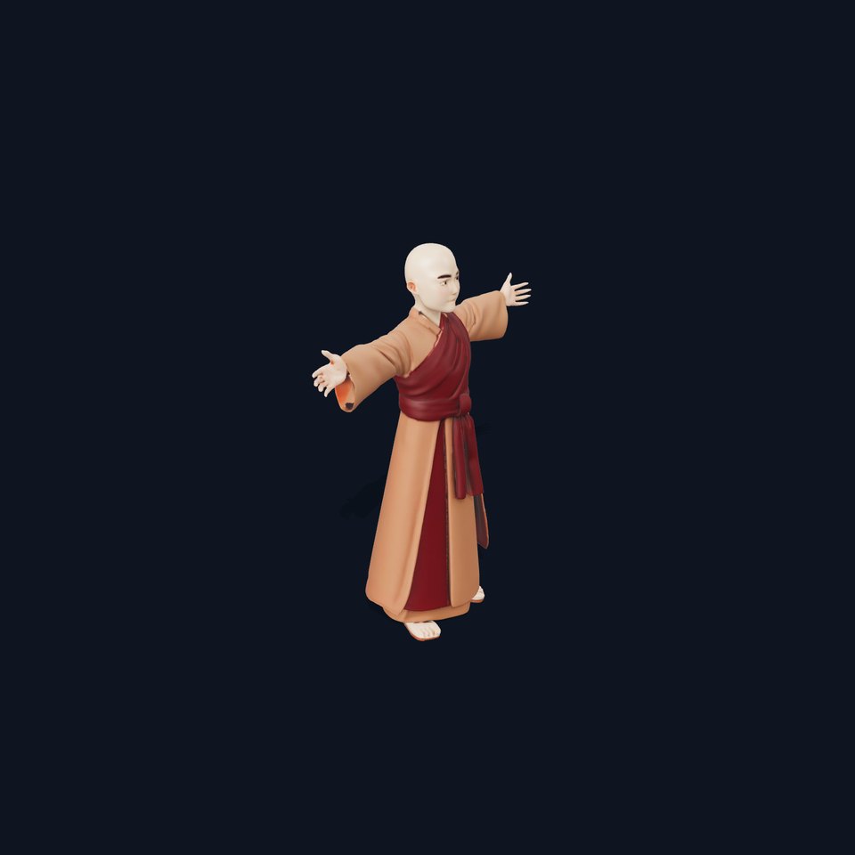 Peaceful Monk Robe model pack viewer poster
