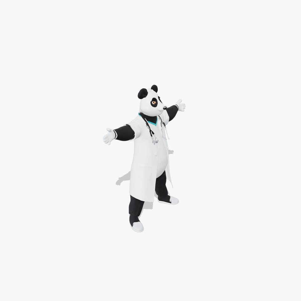 Doctor Panda Character model pack viewer poster