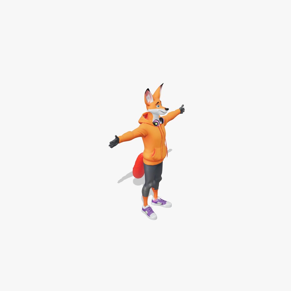 Vibrant Fox Hoodie model pack viewer poster