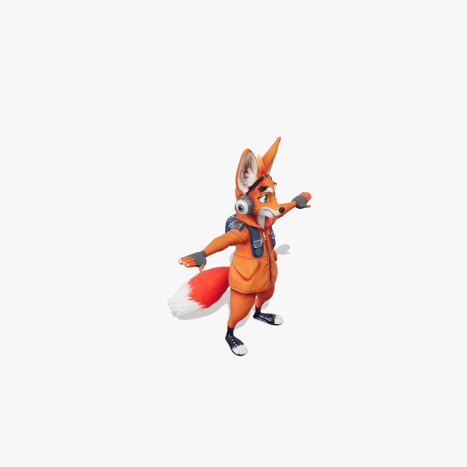 Vibrant Fox Character model pack viewer poster