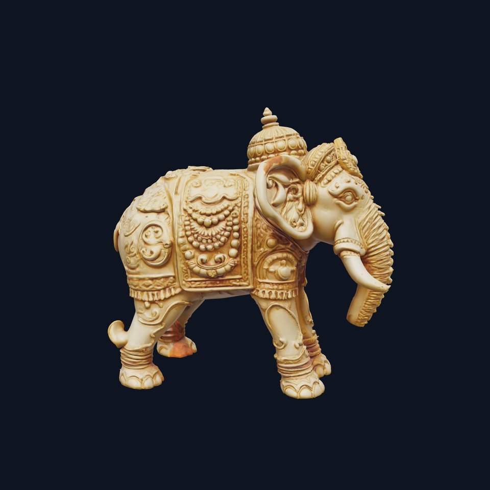 Ornate Carved Elephant model pack viewer poster
