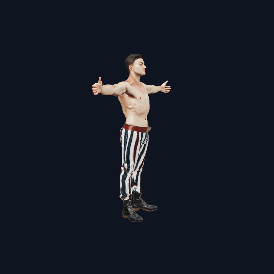 Striped Pants Character model pack viewer poster