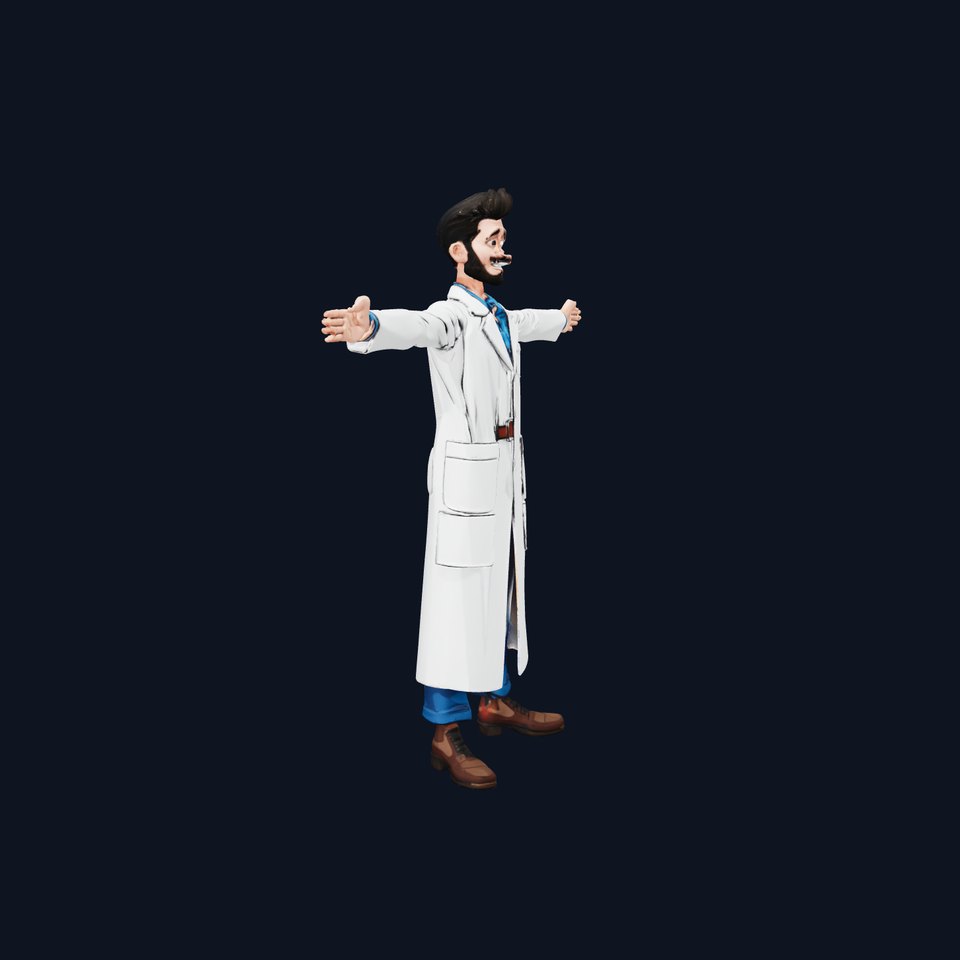 Charming Scientist Character model pack viewer poster