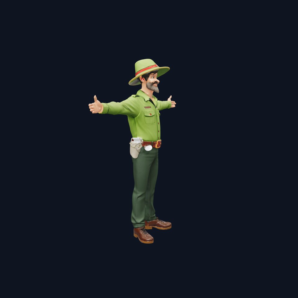 Forest Ranger Character model pack viewer poster