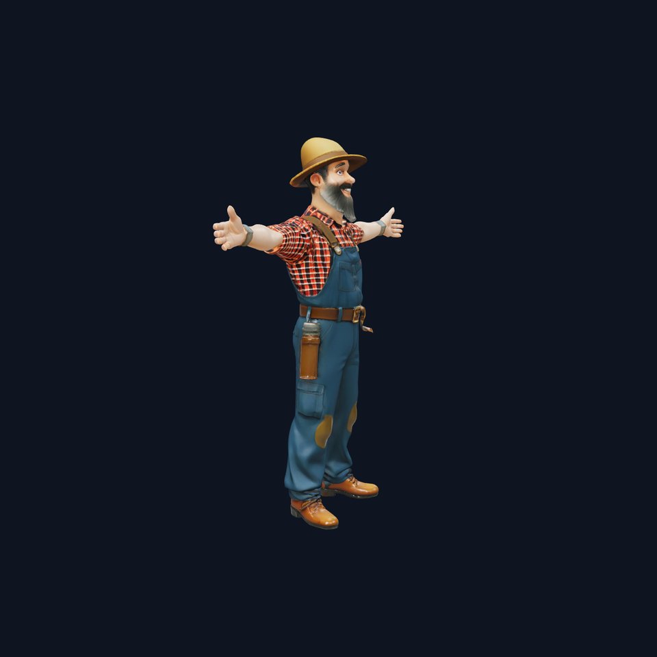 Farmer Character model pack viewer poster