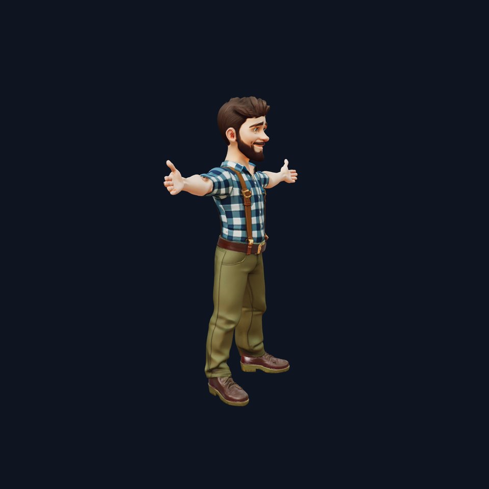 Plaid Shirt Character model pack viewer poster