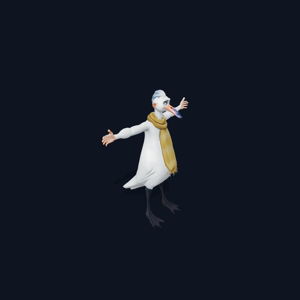 Stylish Bird Character model pack