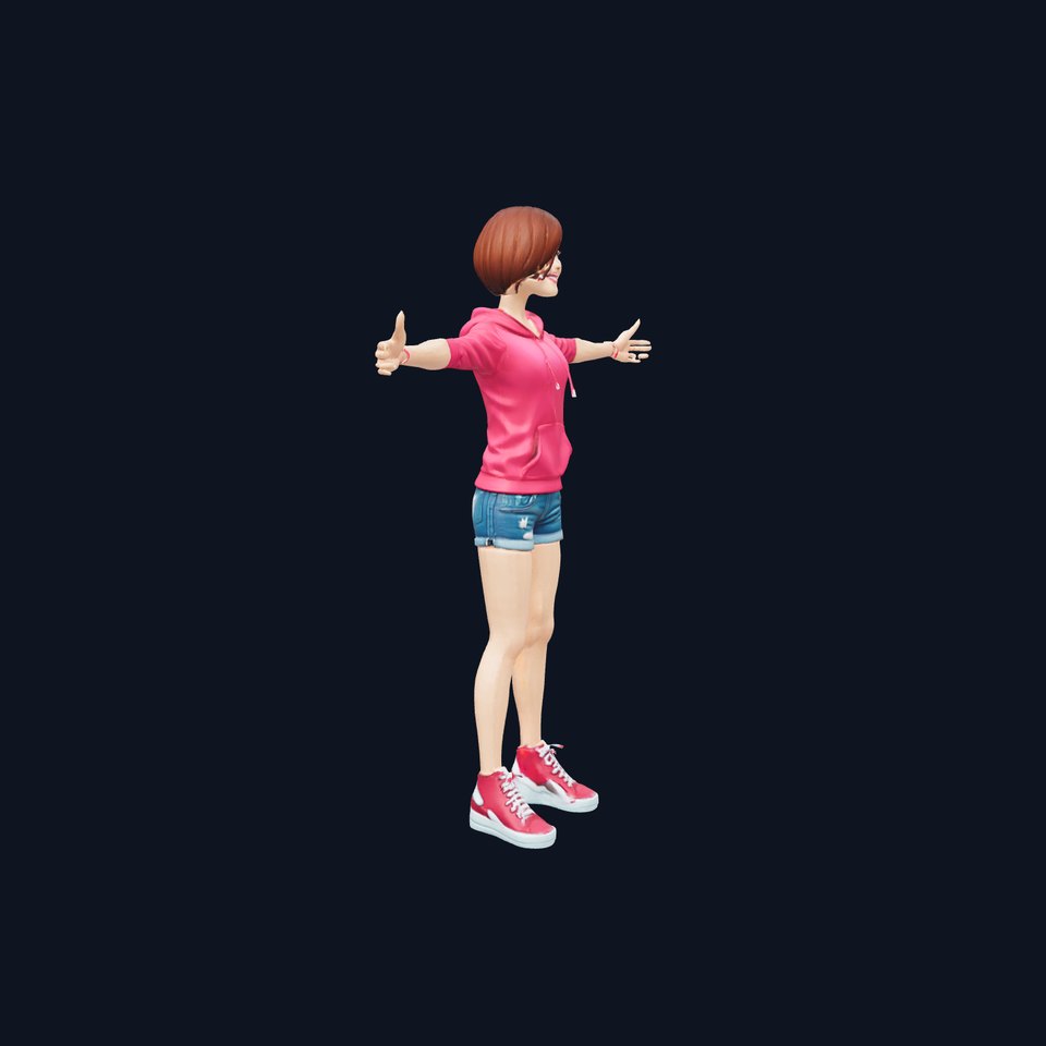 Casual Teen Character model pack viewer poster