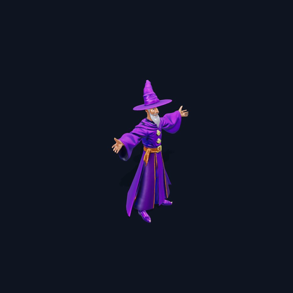 Purple Wizard Character model pack viewer poster