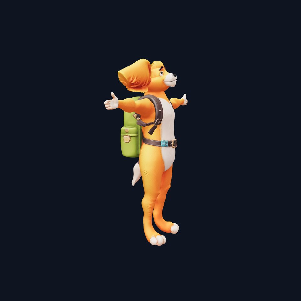 Cheerful Orange Canine model pack viewer poster