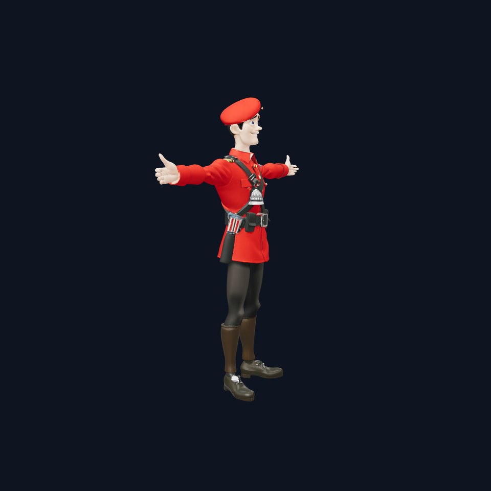 Red Uniform Soldier model pack viewer poster